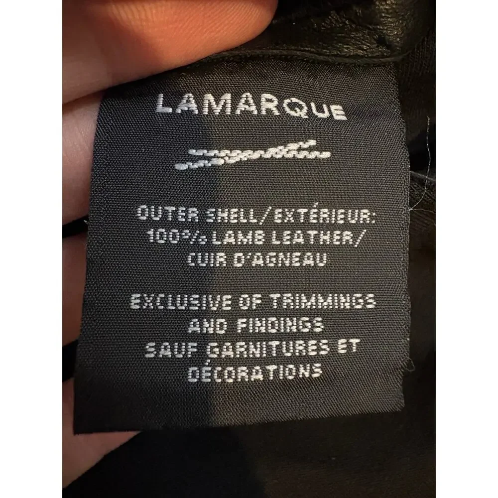 Lamarque Annaise Hot Short Leather Biker Y2k Streetwear Fall Winter Evening S